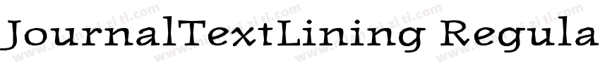 JournalTextLining Regular字体转换